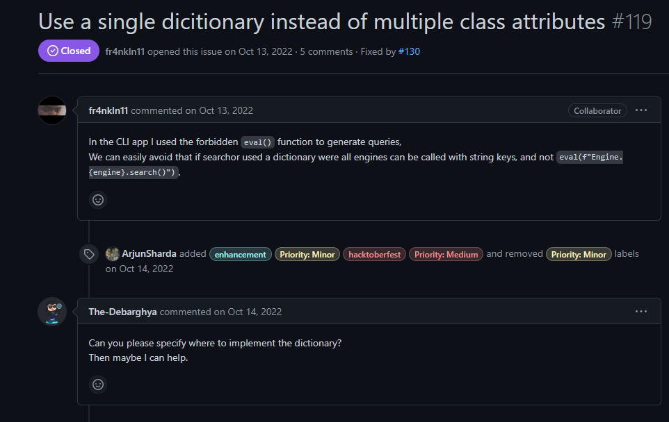 Searchor library eval discussion